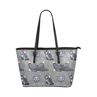 Highlander Cat Leather Tote Bag/Small - TeeAmazing