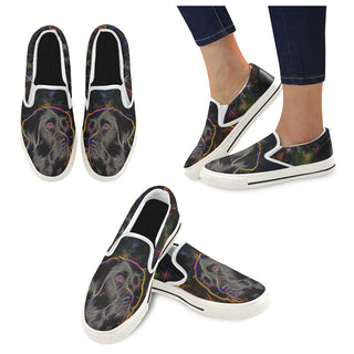 Lab Glow Design 3 White Women's Slip-on Canvas Shoes - TeeAmazing