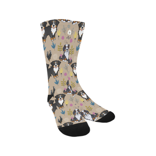 Bernese Mountain Flower Trouser Socks - TeeAmazing