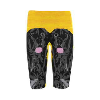 Black Labrador Hestia Cropped Leggings (Model L03) - TeeAmazing