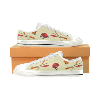 Kayaking White Low Top Canvas Shoes for Kid - TeeAmazing