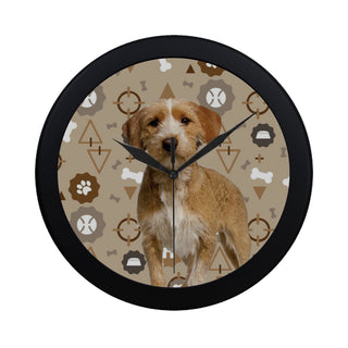 Basset Fauve Dog Black Circular Plastic Wall clock - TeeAmazing
