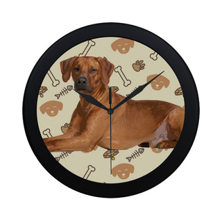 Rhodesian Ridgeback Dog Black Circular Plastic Wall clock - TeeAmazing