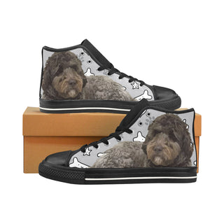 Newfypoo Dog Black Men’s Classic High Top Canvas Shoes /Large Size - TeeAmazing