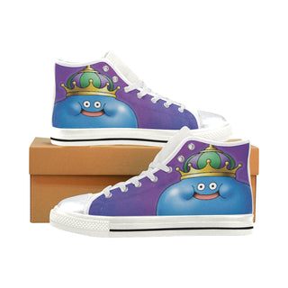 King Slime White High Top Canvas Shoes for Kid - TeeAmazing