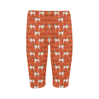 Jack Russell Terrier Water Colour Pattern No.1 Hestia Cropped Leggings - TeeAmazing