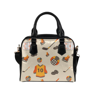 Hockey Pattern Shoulder Handbag - TeeAmazing