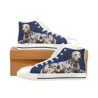 Dalmatian Lover White High Top Canvas Shoes for Kid - TeeAmazing