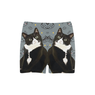 Tuxedo Cat Briseis Skinny Shorts (Model L04) - TeeAmazing
