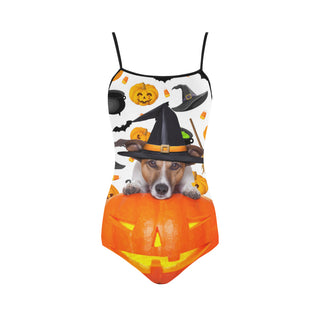 Jack Russell Halloween Strap Swimsuit - TeeAmazing