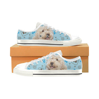 Labradoodle White Low Top Canvas Shoes for Kid - TeeAmazing