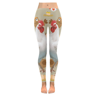 Chicken Lover Low Rise Leggings (Invisible Stitch) (Model L05) - TeeAmazing