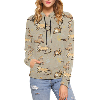 Bearded Dragon Lizard Pattern All Over Print Hoodie for Women - TeeAmazing