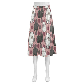 Puli Dog Mnemosyne Women's Crepe Skirt (Model D16) - TeeAmazing