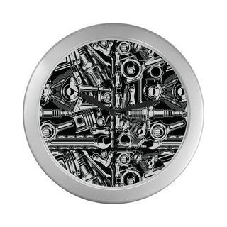 Biker Engine Silver Color Wall Clock - TeeAmazing