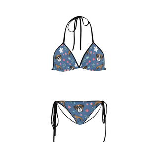Boxer Flower Custom Bikini Swimsuit - TeeAmazing