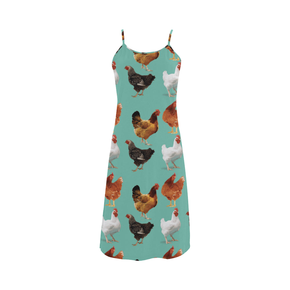 Chicken Pattern Alcestis Slip Dress - TeeAmazing