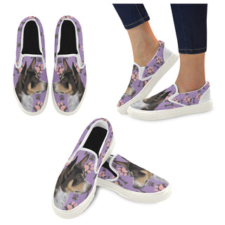 Rat Terrier White Women's Slip-on Canvas Shoes - TeeAmazing