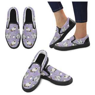 Ragdoll Black Women's Slip-on Canvas Shoes - TeeAmazing