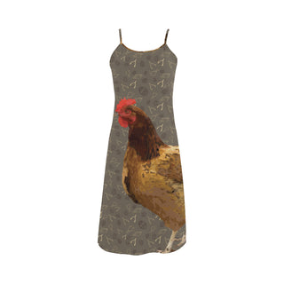 Chicken Footprint Alcestis Slip Dress - TeeAmazing