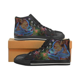 Corgi Glow Design 2 Black Men’s Classic High Top Canvas Shoes /Large Size - TeeAmazing