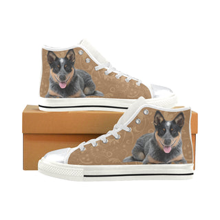 Australian Cattle Dog Lover White High Top Canvas Shoes for Kid - TeeAmazing