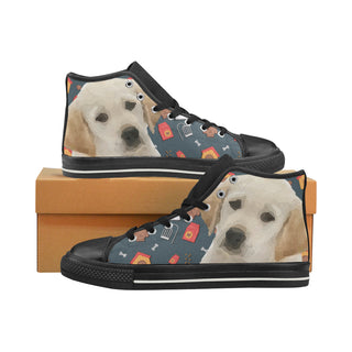 Goldador Dog Black High Top Canvas Shoes for Kid - TeeAmazing