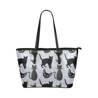 Bombay cat Leather Tote Bag/Small - TeeAmazing