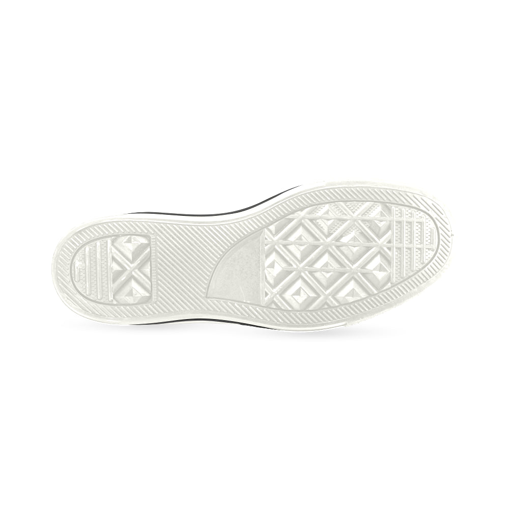 Dalmatian Pattern White High Top Canvas Women's Shoes/Large Size - TeeAmazing