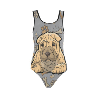 Shar Pei Dog Vest One Piece Swimsuit - TeeAmazing
