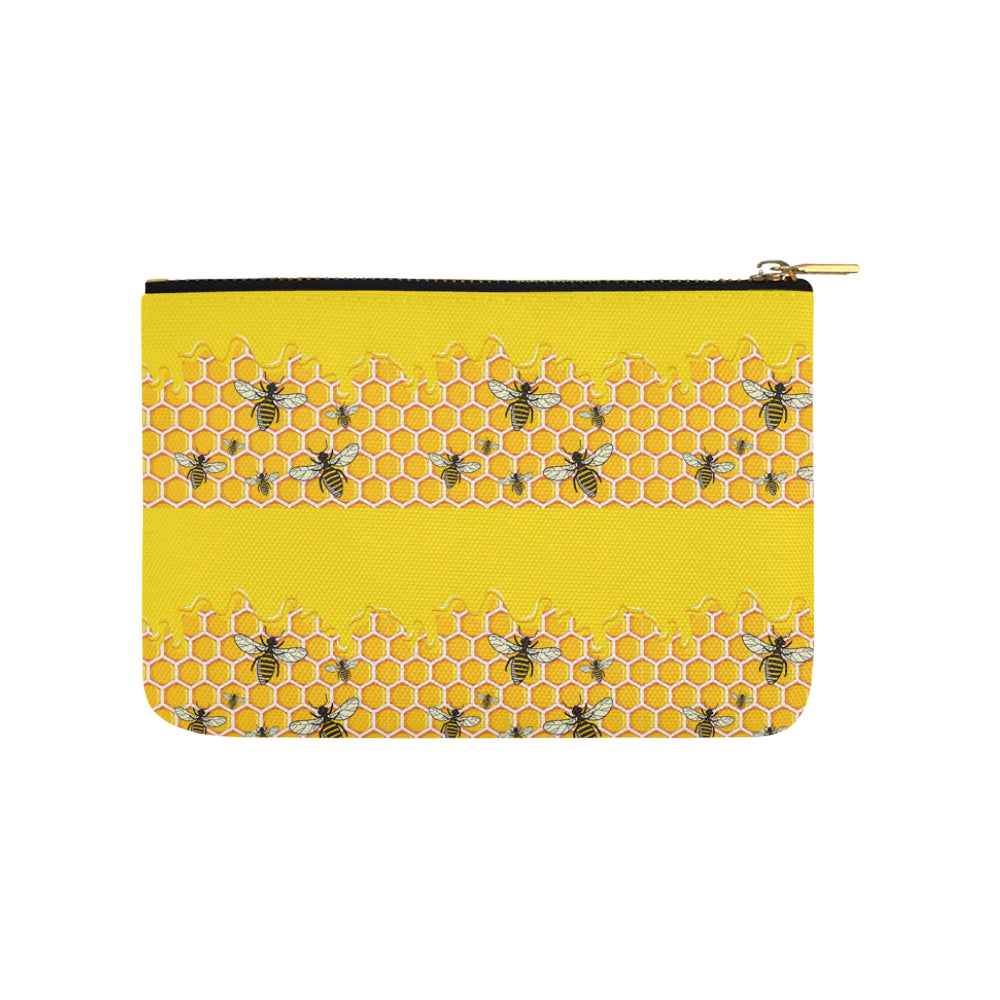 Bee Pattern Carry-All Pouch 9.5x6 - TeeAmazing
