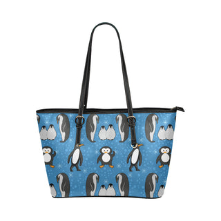 Penguin Leather Tote Bag/Small - TeeAmazing