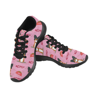 Papillon Pattern Black Sneakers for Women - TeeAmazing
