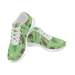 Constrictor Pattern White Sneakers for Women - TeeAmazing