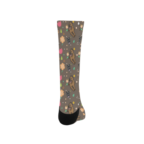 Cane Corso Flower Trouser Socks - TeeAmazing
