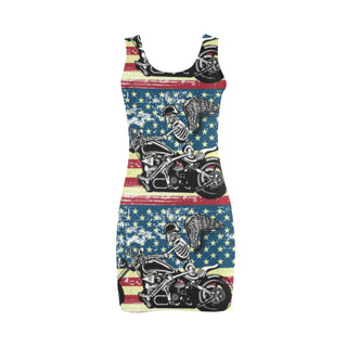 Skeleton Biker Medea Vest Dress - TeeAmazing