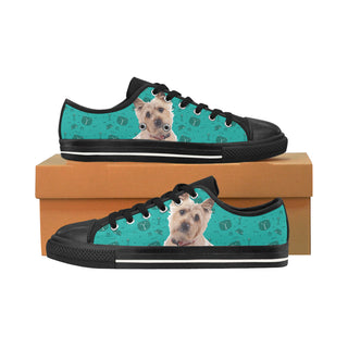 Cairn terrier Black Men's Classic Canvas Shoes/Large Size - TeeAmazing