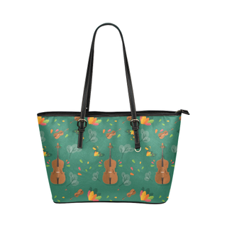 Cello Pattern Leather Tote Bag/Small - TeeAmazing
