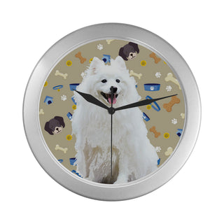 Samoyed Dog Silver Color Wall Clock - TeeAmazing
