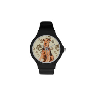Airedale Terrier Unisex Round Plastic Watch - TeeAmazing