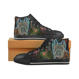 Cane Corso Glow Design 1 Black Men’s Classic High Top Canvas Shoes /Large Size - TeeAmazing