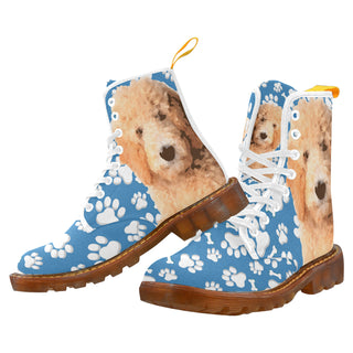 Goldendoodle White Boots For Men - TeeAmazing