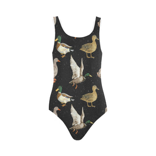 Mallard Duck Vest One Piece Swimsuit - TeeAmazing
