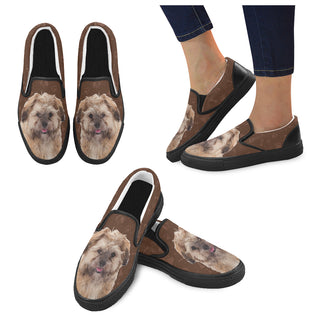 Shih-poo Dog Black Women's Slip-on Canvas Shoes - TeeAmazing