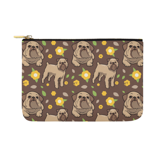 Brussels Griffon Flower Carry-All Pouch 12.5''x8.5'' - TeeAmazing