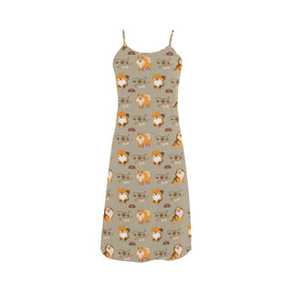 Pomeranian Pattern Alcestis Slip Dress - TeeAmazing