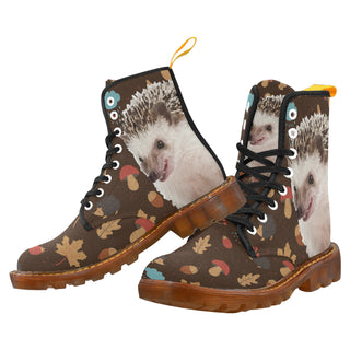 Hedgehog Black Boots For Men - TeeAmazing