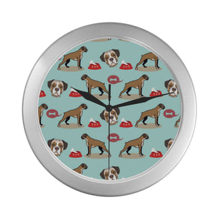 Boxer Pattern Silver Color Wall Clock - TeeAmazing