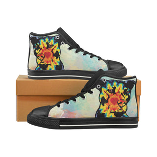Pit Bull Pop Art No.1 Black High Top Canvas Shoes for Kid - TeeAmazing