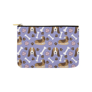 Basset Hound Pattern Carry-All Pouch 9.5x6 - TeeAmazing